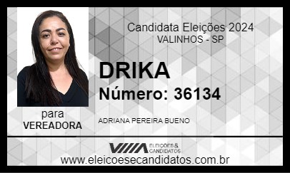 Candidato DRIKA 2024 - VALINHOS - Eleições