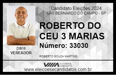 Candidato ROBERTO MARTINS 2024 - SÃO BERNARDO DO CAMPO - Eleições