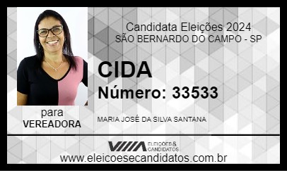 Candidato CIDA 2024 - SÃO BERNARDO DO CAMPO - Eleições