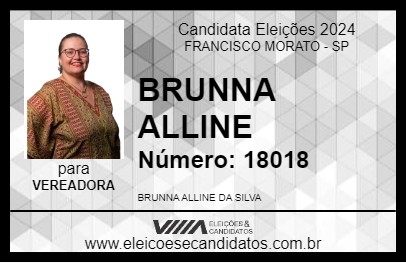 Candidato BRUNNA ALLINE 2024 - FRANCISCO MORATO - Eleições