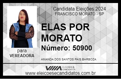 Candidato ELAS POR MORATO 2024 - FRANCISCO MORATO - Eleições