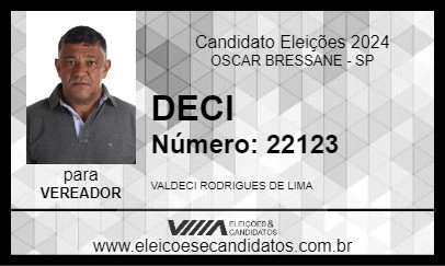 Candidato DECI 2024 - OSCAR BRESSANE - Eleições