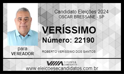 Candidato VERÍSSIMO 2024 - OSCAR BRESSANE - Eleições