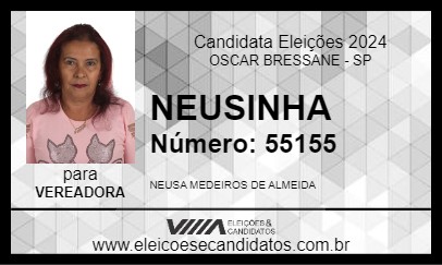 Candidato NEUSINHA 2024 - OSCAR BRESSANE - Eleições