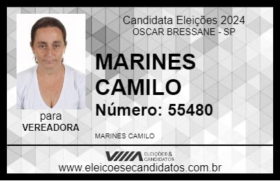 Candidato MARINES CAMILO 2024 - OSCAR BRESSANE - Eleições