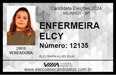 Candidato ENFERMEIRA ELCY 2024 - VALINHOS - Eleições