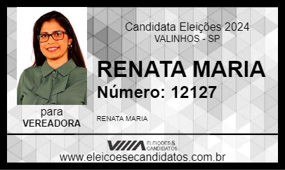 Candidato RENATA MARIA 2024 - VALINHOS - Eleições