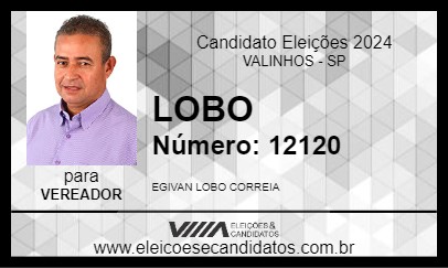 Candidato LOBO 2024 - VALINHOS - Eleições