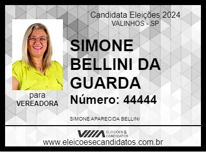 Candidato SIMONE BELLINI DA GUARDA 2024 - VALINHOS - Eleições