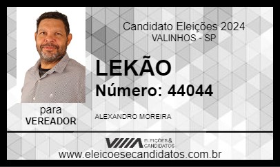 Candidato LEKÃO 2024 - VALINHOS - Eleições