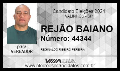 Candidato REJÃO BAIANO 2024 - VALINHOS - Eleições