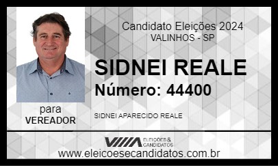 Candidato SIDNEI REALE 2024 - VALINHOS - Eleições