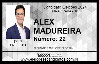 Candidato ALEX MADUREIRA 2024 - PIRACICABA - Eleições