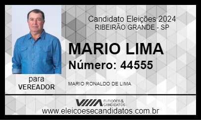 Candidato MARIO LIMA 2024 - RIBEIRÃO GRANDE - Eleições