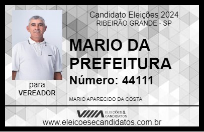 Candidato MARIO RATO 2024 - RIBEIRÃO GRANDE - Eleições