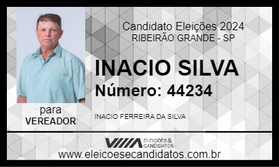 Candidato INACIO SILVA 2024 - RIBEIRÃO GRANDE - Eleições