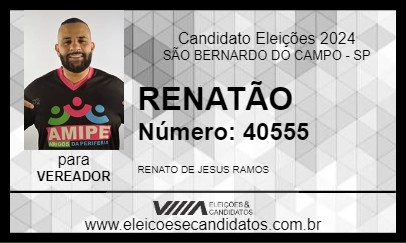 Candidato RENATÃO 2024 - SÃO BERNARDO DO CAMPO - Eleições