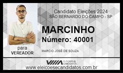 Candidato MARCINHO 2024 - SÃO BERNARDO DO CAMPO - Eleições