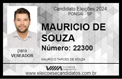 Candidato MAURICIO DE SOUZA 2024 - PONGAÍ - Eleições