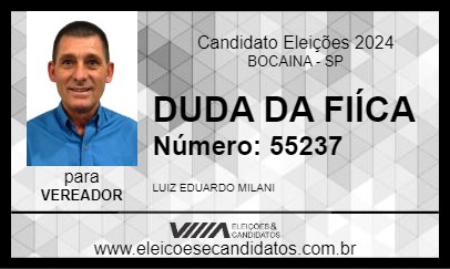 Candidato DUDA DA FIÍCA 2024 - BOCAINA - Eleições