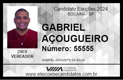 Candidato GABRIEL AÇOUGUEIRO 2024 - BOCAINA - Eleições