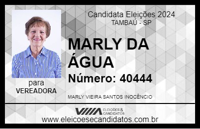 Candidato MARLY DA ÁGUA 2024 - TAMBAÚ - Eleições