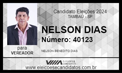 Candidato NELSON DIAS 2024 - TAMBAÚ - Eleições