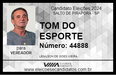 Candidato TOM DO ESPORTE 2024 - SALTO DE PIRAPORA - Eleições