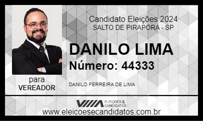 Candidato DANILO LIMA 2024 - SALTO DE PIRAPORA - Eleições