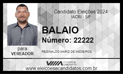 Candidato BALAIO 2024 - IACRI - Eleições