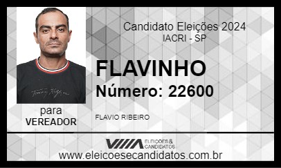 Candidato FLAVINHO 2024 - IACRI - Eleições