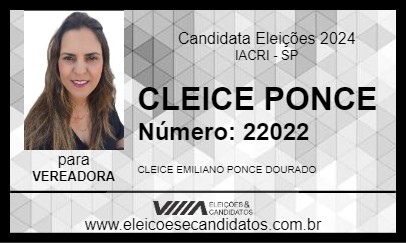 Candidato CLEICE PONCE 2024 - IACRI - Eleições