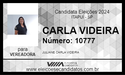 Candidato CARLA VIDEIRA 2024 - ITAPUÍ - Eleições