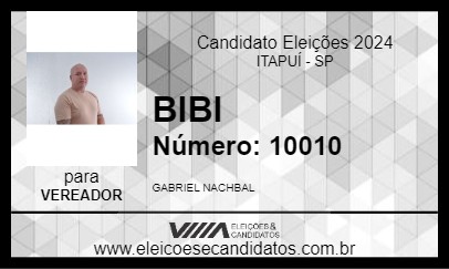 Candidato BIBI 2024 - ITAPUÍ - Eleições