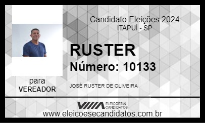 Candidato RUSTER 2024 - ITAPUÍ - Eleições