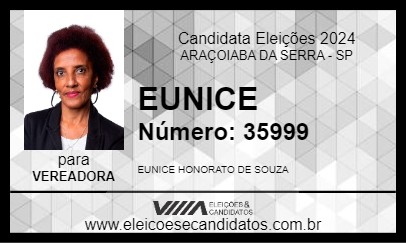 Candidato EUNICE 2024 - ARAÇOIABA DA SERRA - Eleições