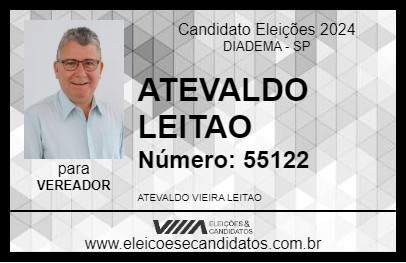 Candidato ATEVALDO LEITAO 2024 - DIADEMA - Eleições