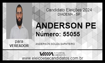 Candidato ANDERSON PE 2024 - DIADEMA - Eleições