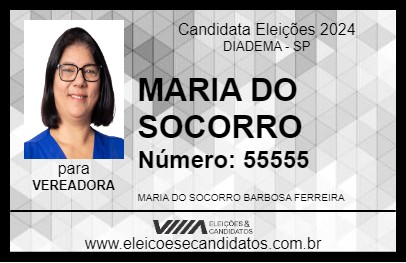 Candidato MARIA DO SOCORRO 2024 - DIADEMA - Eleições