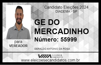 Candidato GE DO MERCADINHO 2024 - DIADEMA - Eleições