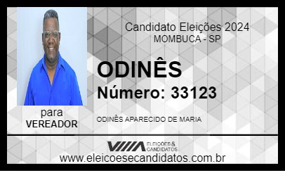 Candidato ODINÊS 2024 - MOMBUCA - Eleições