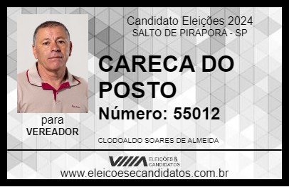 Candidato CARECA DO POSTO 2024 - SALTO DE PIRAPORA - Eleições