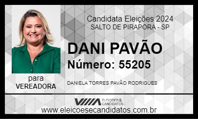 Candidato DANI PAVÃO 2024 - SALTO DE PIRAPORA - Eleições