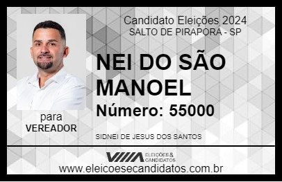 Candidato NEI DO SÃO MANOEL 2024 - SALTO DE PIRAPORA - Eleições