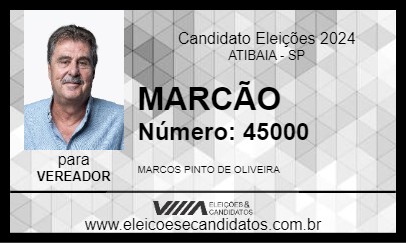 Candidato MARCÃO 2024 - ATIBAIA - Eleições