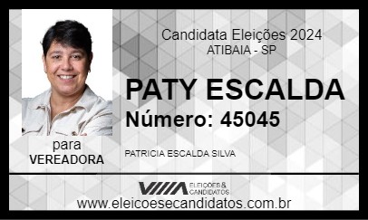 Candidato PATY ESCALDA 2024 - ATIBAIA - Eleições