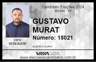 Candidato GUSTAVO MURAT 2024 - IBIÚNA - Eleições