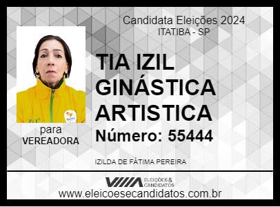 Candidato TIA IZIL GINÁSTICA ARTISTICA 2024 - ITATIBA - Eleições