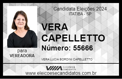 Candidato VERA CAPELLETTO 2024 - ITATIBA - Eleições