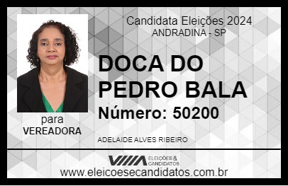 Candidato DOCA DO PEDRO BALA 2024 - ANDRADINA - Eleições